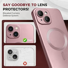 Load image into Gallery viewer, TKJSQ Magnetic Case for iPhone 15, Luxury Soft Matte Metallic Luster, Built-in Camera Lens Protector, Slim Lightweight Shockproof Phone Cover, Pink_715
