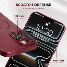 Load image into Gallery viewer, TKJSQ Magnetic Case for iPhone 16, Luxury Soft Matte Metallic Luster, Built-in Camera Lens Protector, Slim Lightweight Shockproof Phone Cover, Wine Red, WineRed_711