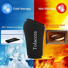 Load image into Gallery viewer, Tolaccea Wrist Ice Pack Wrap & Heating Pad Microwavable Hot & Cold Therapy Wrist Brace for Pain Relief of Carpal Tunnel, Rheumatoid Arthritis, Tendonitis, Sports Injuries, Swelling, Bruises & Sprains, Black_1519