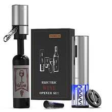 Load image into Gallery viewer, TOMEEM 4-in-1 Electric Wine Opener Set with Foil Cutter, Electric Wine Aerator, Vacuum Stoppers, TOMEEM Wine Gift Set for Outdoor and Home, Party_1