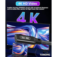 Load image into Gallery viewer, TOMSING USB C Extension CablePD240W Fast Charging,20Gbps 4K9.8FT Black, BlackBraided_1862
