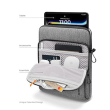 Load image into Gallery viewer, tomtoc Tablet Shoulder Bag For New 11 Inch iPad Pro M4 & iPad Air M2 2024, 10.9-Inch iPad 10 & Air 5, 10.2-In iPad 9, 360 Protection Cordura FABric Tablet Sleeve Carrying Case, Gray_1017