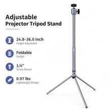 Load image into Gallery viewer, Tonalee Projector Stand Tripod Adjustable Mount: Portable 360 Rotatable Universal Height 24" to 36" for Projectors Cameras Webcams Suitable for Home Office and Outdoor Scenarios, silvergray_400