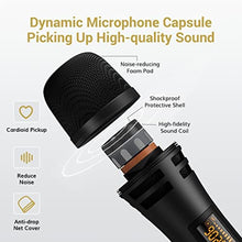 Load image into Gallery viewer, TONOR Wireless Microphone, UHF Karaoke Microphone System, Microfonos Inalambricos with Rechargeable Receiver, Cordless Dynamic Mic Set for Singing, Wedding, Party, 60 m/200ft TW310, 1 Mic Black_537