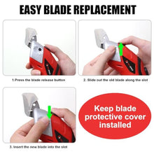 Load image into Gallery viewer, TOOLSPACE Cordless Electric Scissors With Two Blades, Cardboard Cutter for Cutting Fabric, 4V Lithium-Ion Rechargeable Battery, Easy Carry and Fast Charging, RedBlack_531
