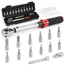 Load image into Gallery viewer, Toolwiz Bike Torque Wrench Set 15-Piece 1/4" Dr 17.7-230.1 In-Lb / 2-26 Nm, Silvery_1