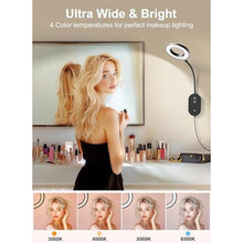 Load image into Gallery viewer, TOPMB LED Wall Reading Light,Bedside Headboard Lights with 10W USB Output Fast, Wall Reading Lamps with 4 Color Modes & 5 Dimmable, Memory Function, 4-Hour Auto Off Ring Light Black_5962