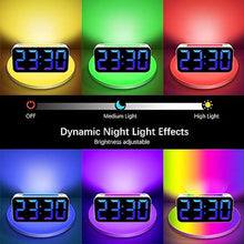 Load image into Gallery viewer, Topski Loud Alarm Clocks for Bedrooms Heavy Sleepers, Digital Bedside Clock with Night Light, Large Display, Dual Alarm, Snooze, Dimmable for Kids Teens Boys Girls, RgbandWhite_6800