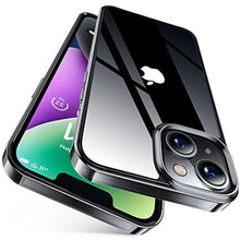 Load image into Gallery viewer, TORRAS Diamond Clear Case for iPhone 15 Plus & iPhone 14 Plus, Anti-Yellowing, Military Grade Protection, Shockproof Hard Back Slim Case, 6.7", Black, BlackDiamondClear_1