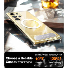 Load image into Gallery viewer, TORRAS Strong Magnetic & Seamless Stand for Samsung Galaxy S24 Ultra Case for MagSafe, Mil-Grade Drop Protection, Adjustable Kickstand for Samsung Galaxy S24 Ultra Case, Anti-Yellowing Diamond Clear_8318