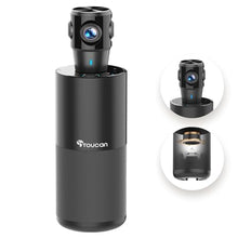 Load image into Gallery viewer, TOUCAN 360-Degree Video Conference Camera, 1080p HD Webcam with 4 Noise Reduction Mics, Speaker, AI Tracking, Works with Zoom, Google Voice, Microsoft Teams and More, for PC/Mac/Tablet, SC_1