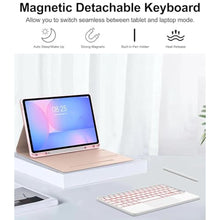 Load image into Gallery viewer, Touch Keyboard Case for Samsung Galaxy Tab S10 Lite / S10 FE / S9 FE 10.9 Inch & S9 11 Inch Case Keyboard with Trackpad, Backlit Keypad with S Pen Holder for Galaxy Tablet S10 Lite 2025, Pink, PinkTrackpad_679