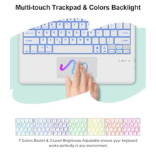 Load image into Gallery viewer, Touch Keyboard Case for Samsung Galaxy Tab S10 FE+ Plus 13.1 2025 with Trackpad, Galaxy Tablet S10FE+ Case with Colors Backlit Keypad, Pen Holder Cover for S10FE Plus 13.1 Keyboard, Grey, GreyTrackpad_33