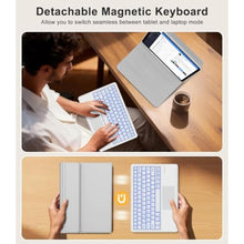 Load image into Gallery viewer, Touch Keyboard Case for Samsung Galaxy Tab S10 FE+ Plus 13.1 2025 with Trackpad, Galaxy Tablet S10FE+ Case with Colors Backlit Keypad, Pen Holder Cover for S10FE Plus 13.1 Keyboard, Grey, GreyTrackpad_34