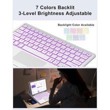 Load image into Gallery viewer, Touch Keyboard Case for Samsung Galaxy Tab S11 Ultra 14.6 Inch 2025, Galaxy Tab S11 Ultra Case Keyboard with Precise Trackpad, Backlit Keypad with S Pen Holder for Samsung Tablet 14.6'', Lavender, LavenderwithTrackpad_736