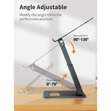 Load image into Gallery viewer, tounee Laptop Stand for Desk Adjustable Height, Telescopic Computer Stand with Pull Out Design Ergonomic Laptop Riser Fits All Laptops 10-17"-Gray_8534