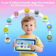 Load image into Gallery viewer, Trayoo Kids Tablet, 7IN Toddler Tablet for Kids with 32GB ROM, Shockproof Case, Education Apps Pre-Installed, Parental Control, WiFi, Netflix, YouTube, Blue_793