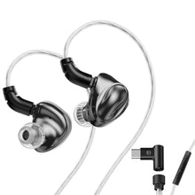 Load image into Gallery viewer, TRN Dolphin In-Ear Monitor Earphones, 10mm Dual Magnetic Dynamic Driver, LCP Diaphragm IEM Headphones, Detachable 0.78mm 2-Pin Cable, HiFi Wired Earbuds for Music, Studio, Gaming (Type-C, Mic), TypeC_1
