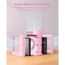 Load image into Gallery viewer, Trucozie Air Purifier for Home Large Room Bedroom Up to 1937 Ft in 1 Hr With Double-sided Air Inlet, Air Quality and Light Sensors, HEPA Sleep Mode for Allergies, Dust, Pollen, Pet Hair, Pink_637