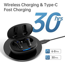 Load image into Gallery viewer, True Wireless Earbuds, 4 Mics Call Noise Cancelling Headphones 13mm Dynamic Driver for Deep Bass & Stereo Sound, Wireless Charging Case, Aadaptive EQ & Low Latency for Online Meeting & SportBlack_514