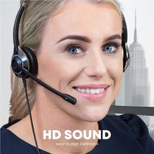 Load image into Gallery viewer, TruVoice HD-500 Office Headset with HD Sound and Noise Canceling Microphone - Compatible with Cisco 6000, 78xx, 88xx, 89xx, 98xx Series + 7931 7940 7941 7942 7945 7960 7961 7962 7965 7970 7975 Phones, BlackandSilver_7673