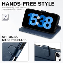 Load image into Gallery viewer, TUCCH Case Wallet for iPhone 17 Pro (6.3") 2025, Stand, RFID Blocking, 4 Card Holder, TPU Shockproof Inner Shell, PU Leather, Magnetic Closure Folio Protective Cover, Dark Blue, DarkBlue_3426