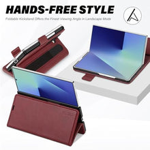 Load image into Gallery viewer, TUCCH Wallet Case for Galaxy Z Fold7 (8.0") 2025, 4 Card Holders, Dark Red, DarkRed_4446