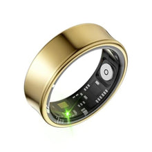 Load image into Gallery viewer, Tulbeys Smart Ring for Men & Women - 5ATM Waterproof, Health & Fitness Tracker, Heart Rate Monitor, Hand Gesture Brush Tiktok, Titanium Alloy Smart Rings for iOS/Android(Gold #12)_1