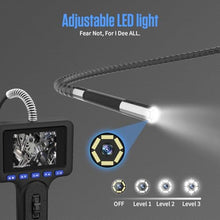 Load image into Gallery viewer, Two-Way Articulating Borescope 4" HD with Light 4FT Cable, Black_538