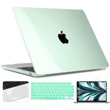 Load image into Gallery viewer, TWOLSKOO Compatible with MacBook Air 13 inch Case M5 2026 M4 2025 M3 M2 2024-2022 A3449 A3240 A3113 A2681, Plastic Hard Shell & Keyboard Cover & Screen Film for MacBook Air 13.6 inch, Crystal Green, CrystalGreen_1