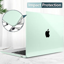 Load image into Gallery viewer, TWOLSKOO Compatible with MacBook Air 13 inch Case M5 2026 M4 2025 M3 M2 2024-2022 A3449 A3240 A3113 A2681, Plastic Hard Shell & Keyboard Cover & Screen Film for MacBook Air 13.6 inch, Crystal Green, CrystalGreen_1566