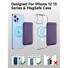 Load image into Gallery viewer, TWZKG for MagSafe Wallet, 3 Card Holder, Magnetic Slim Phone Wallet for iPhone 17/16/15/14/13/12 Pro Max Plus Air Series,RFID Blocking Vegan Leather, Deep Purple, DeepPurple_528