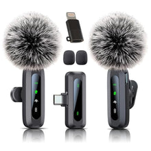 Load image into Gallery viewer, Uewpv Wireless Mini Microphone for iPhone 15/16/17, iPad, Android, Wireless Lavalier Microphone with Noise Reduction, Portable USB C Lapel Mic for Video Recording, Vlog, Tiktok, YouTube_1