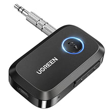 Load image into Gallery viewer, UGREEN Bluetooth 5.4 Car Adapter, Hands-Free Call & Noise Cancelling AUX to Bluetooth Adapter for Car, 3.5mm Audio Blue-Tooth Receiver for Cars Stereo Home Speaker - 15H Battery Life, Black_1