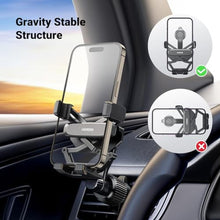 Load image into Gallery viewer, UGREEN Car Phone Holder Vent Phone Mount, Never Blocking Air Vent Clip Cellphone Holder Compatible with iPhone 17 16 15 14 13 12 Pro Max Mini Plus, iPhone 11 SE XS XR 8 7 6 6S Smartphone, Black_8434