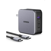 Load image into Gallery viewer, UGREEN Nexode 140W GaN USB C Laptop Charger, 3-Port PD 3.1 PPS Foldable Fast Wall Charger with 240W Cable for MacBook Pro 16", iPhone 17/16/15, Pixel 10/9, Galaxy S25/S24, Chromebook, Black_1