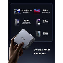 Load image into Gallery viewer, UGREEN Nexode 140W GaN USB C Laptop Charger, 3-Port PD 3.1 PPS Foldable Fast Wall Charger with 240W Cable for MacBook Pro 16", iPhone 17/16/15, Pixel 10/9, Galaxy S25/S24, Chromebook, Black_1460