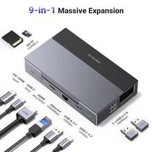 Load image into Gallery viewer, UGREEN Steam Deck Dock 9-in-1 USB C Docking Station Foldable Stand, grey_2070