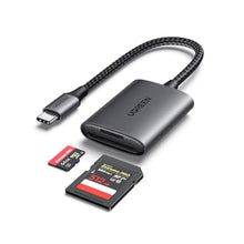 Load image into Gallery viewer, UGREEN USB C SD 4.0 Card Reader, UHS-II Micro SD Card Reader Memory Card Reader Fast for SD Micro SD SDXC SDHC UHS-II & UHS-I Cards for iPhone 16/15 Pro Max MacBook Laptop Tablet Smartphone Android, DeepGray_1
