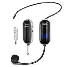 Load image into Gallery viewer, UHF Wireless Headset Microphone System: Mic Headset - LED Digital Display, Head Handheld Mic 2 in 1, Working Time 6H, 165 ft Range Mics for Voice Amplifier, Tour Guide, Teaching, Fitness, PA System, Black_1