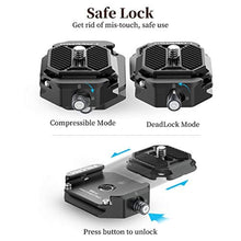 Load image into Gallery viewer, ULANZI F38 Camera Quick Release Plate w 1/4" to 3/8" Screw Thread, Quick Release System QR Plate Camera Tripod Mount Adapter for Sony Canon Monopod DSLR Stabilizer Slider DJI Switch Between Stablizer, FKit_8498