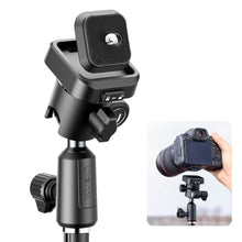 Load image into Gallery viewer, ULANZI TH02 Uka Inverted Ball Head Quick Release Metal Ball Head Camera Mount Uka 360 Rotating with Quick Release Plate, 2.5kg/5.5lb Load for Tripod, Monopod, DSLR, Camera, Black_1