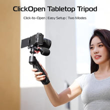 Load image into Gallery viewer, ULANZI TT38 One-Click Opening Vlogging Tripod Uka Quick-Release F38 w Cold Shoe Panoramic Ball Head w Hidden Hook, Camera Tabletop Flexible Travel Tripods for Sony/Canon/Nikon/Fujifilm and More, TTTripod_2166