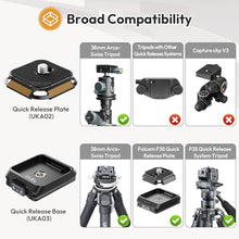 Load image into Gallery viewer, ULANZI UKA01 Camera Quick Release Plate, Tripod Mount Camera Adapter Kit, Black_19