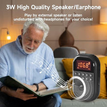Load image into Gallery viewer, UMUTOO Portable Radio AM FM with Bluetooth, Pocket Radio Rechargeable, Black_653