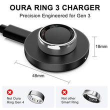 Load image into Gallery viewer, Underhub Compatible with Oura Ring Gen 3 Charger, Fast Charging Dock with Indicator, Non-Slip Base, Charger for Smart Ring Includes 59 Inch USB-C Cable (11), Black_280