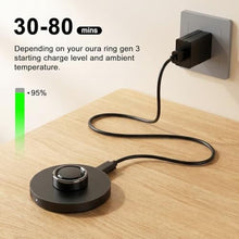 Load image into Gallery viewer, Underhub Compatible with Oura Ring Gen 3 Charger, Fast Charging Dock with Indicator, Non-Slip Base, Charger for Smart Ring Includes 59 Inch USB-C Cable (11), Black_283