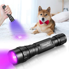 Load image into Gallery viewer, UniqueFire 501B 365nm UV Black Light Flashlight Mini, 365nm uv Flashlight Powerful UV LED Pocket Flash Light, Detector for Pet Urine, Fluorescent Agents, Paper Currency, Antique Jade, UVnm_1