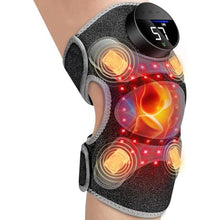 Load image into Gallery viewer, Upgrade 4 Massage Area Knee Brace & Red Light Therapy for Knee, Cord-Free Rechargeable Controller, 20Min Auto Shut-Off, 660nm & 850nm Red Light Therapy Device for Knee/Elbow/Shoulder., Grey_1