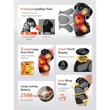 Load image into Gallery viewer, Upgrade 4 Massage Area Knee Brace & Red Light Therapy for Knee, Cord-Free Rechargeable Controller, 20Min Auto Shut-Off, 660nm & 850nm Red Light Therapy Device for Knee/Elbow/Shoulder., Grey_698